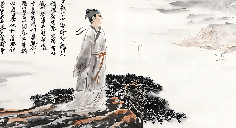 王勃滕王阁做序成名篇: 落霞与孤鹜齐飞，秋水共长天一色。