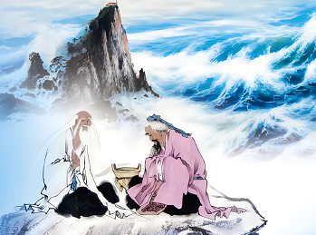 崔颢行经华山羡长生：借问路傍名利客，何如此处学长生。